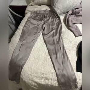 GUNEX by Brunello Cucinelli silk trouser pants